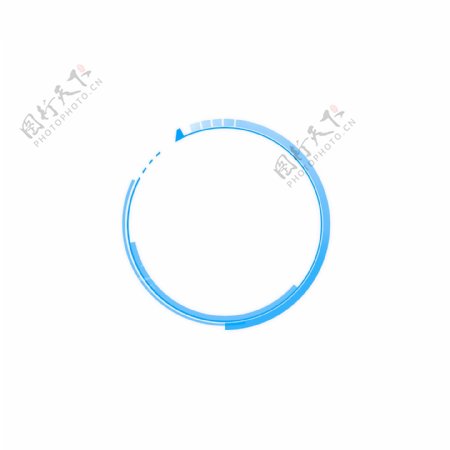 科技感蓝色圆形渐变层次蓝色精致边框