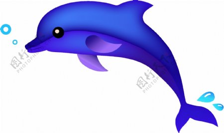 梦幻生物元素卡通可爱海豚