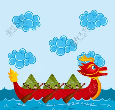 端午节粽子划龙舟