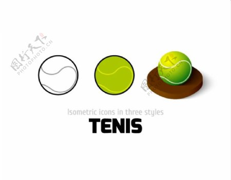 网球图标icon矢量素材
