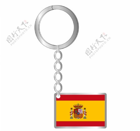 西班牙旅游纪念品国旗钥匙扣