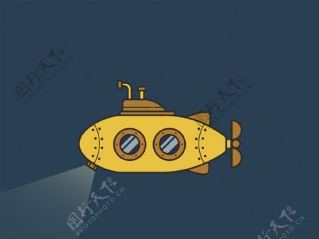 潜水艇创意图形