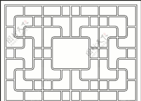 古建花纹镂空花纹古建窗花