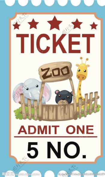 动物园门票ticket设计