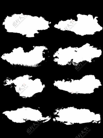 手绘实物质感真实云朵云彩套图可商用元素