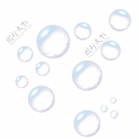 泡泡白色水泡泡沫飞舞透明彩色泡泡