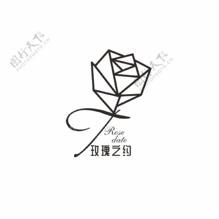玫瑰元素logo