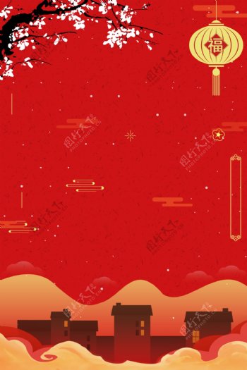 筷子新年喜庆红色广告背景图