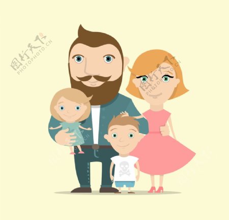 家庭插图模板