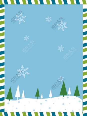 简约蓝色圣诞节背景设计