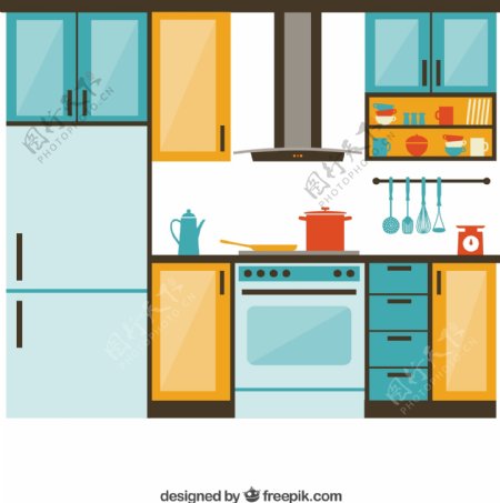 厨房家具插图