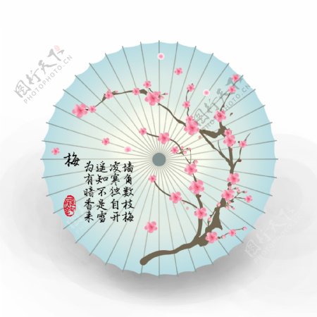 手绘中国风油纸伞