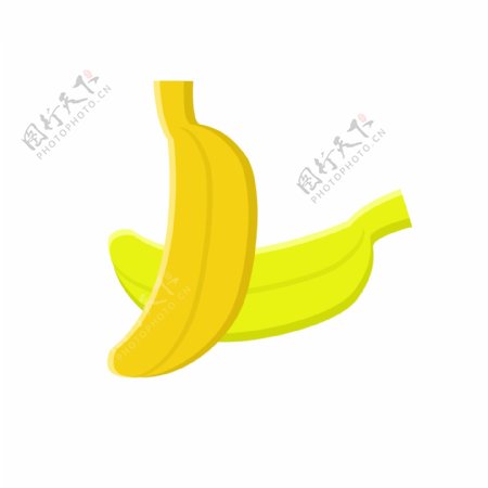 香蕉黄色水果蔬菜可商用小元素