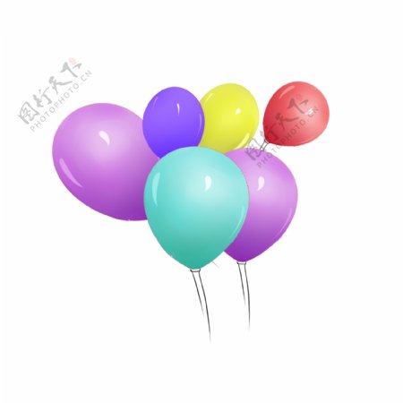漂浮的彩色的气球