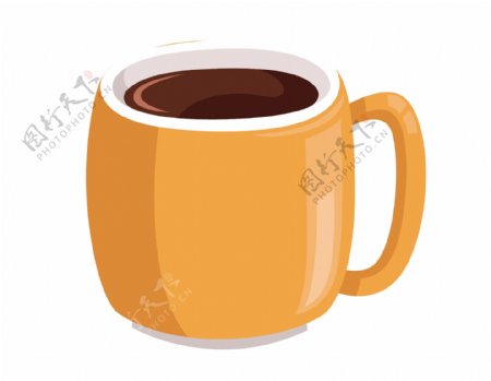 卡通下午茶咖啡元素