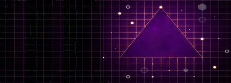 神秘感网格紫色三角形黑色banner背景