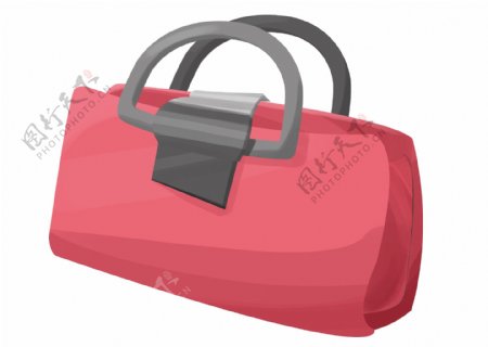 粉红色手提包插画