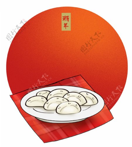 农历新年传统美食饺子