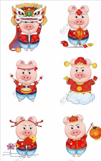 猪年素材2019猪猪新年
