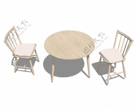 凉亭桌椅子3d综合模型