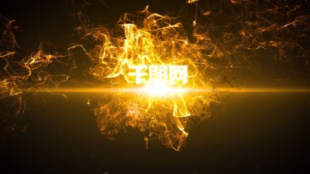 大气震撼粒子碰撞游戏电影标题logo展示
