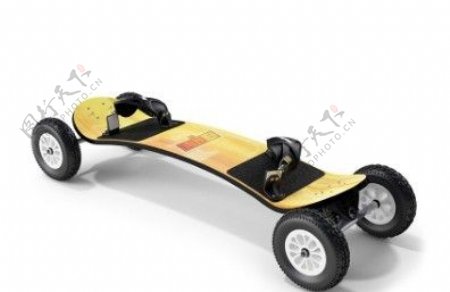 时尚四轮滑板车模型素材
