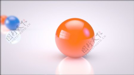 彩色简洁小球滚动logo展示