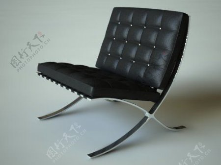 现代时尚黑色沙发椅模型素材