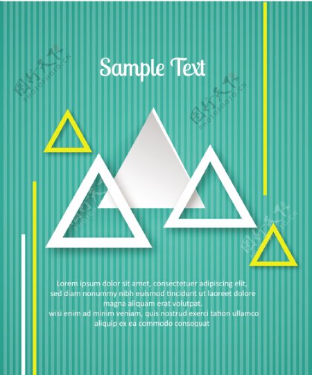 三角形3d立体背景矢量素材