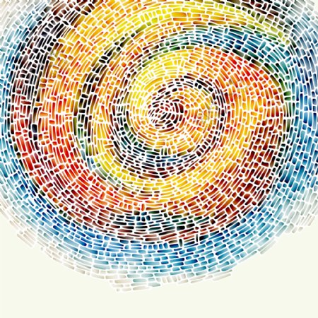 抽象色彩螺旋装饰画