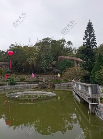 寺庙放生池