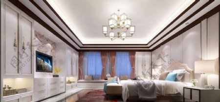 欧式卧室效果图3D模型