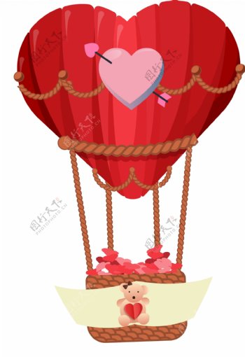 爱心气球装饰背景图案