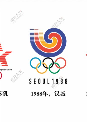 历届奥运矢量标志