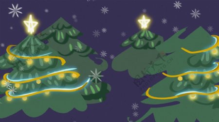 彩树圣诞树背景设计