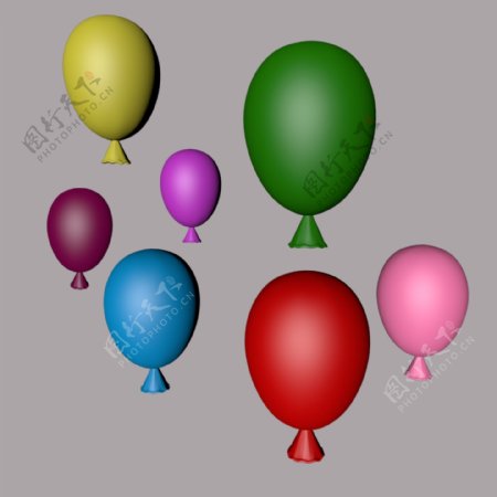 节日彩色气球气氛元素