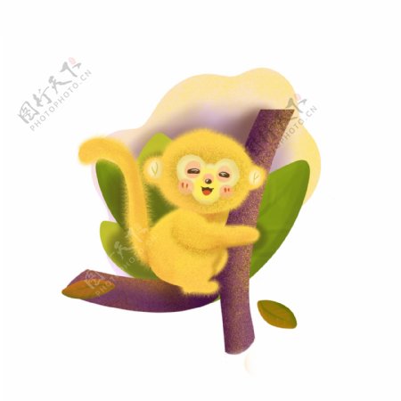 金丝猴珍稀动物国家级保护卡通形象可爱猴子