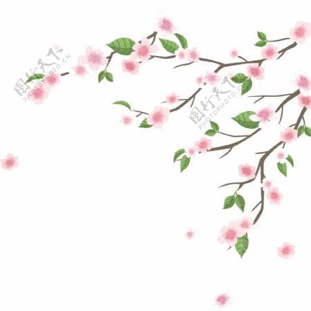 粉色唯美樱花树装饰设计