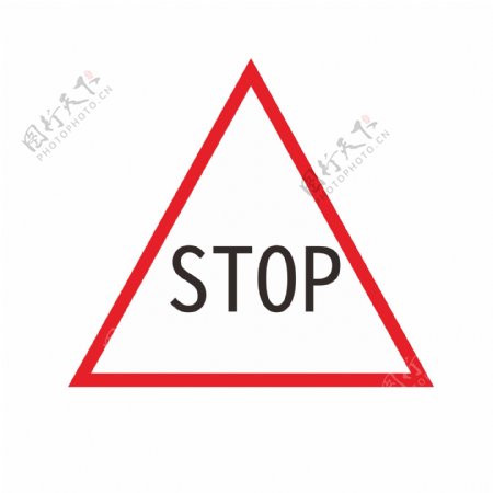 红色三角形停车图标