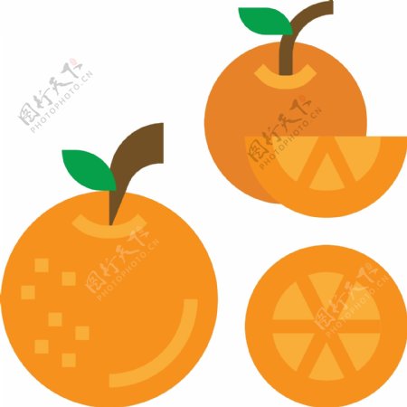 夏季香橙切面图标