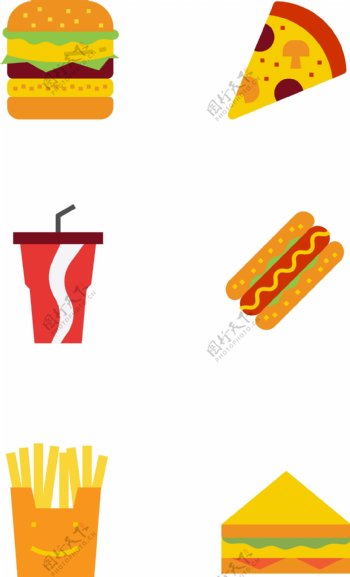 美味的食物食品插画图标