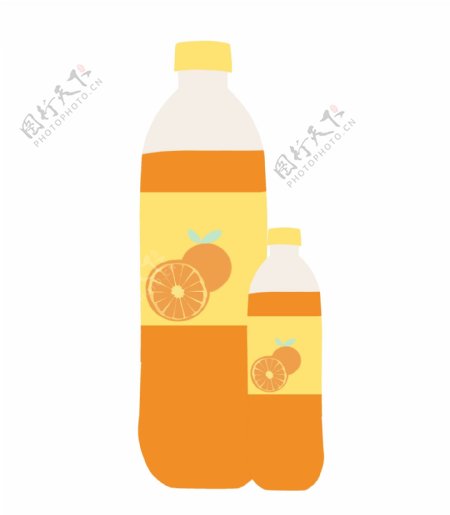 橘子味瓶装果汁饮料