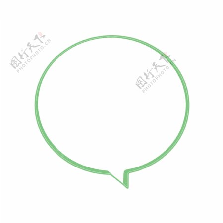 简约绿色对话框矢量图