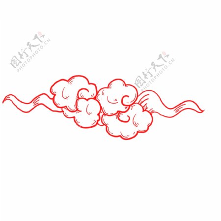 红色祥云系列古典中国风线