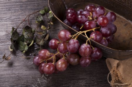 可口新鲜水果葡萄实物图摄影图