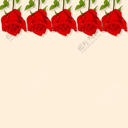天猫淘宝浪漫红色玫瑰花主图背景