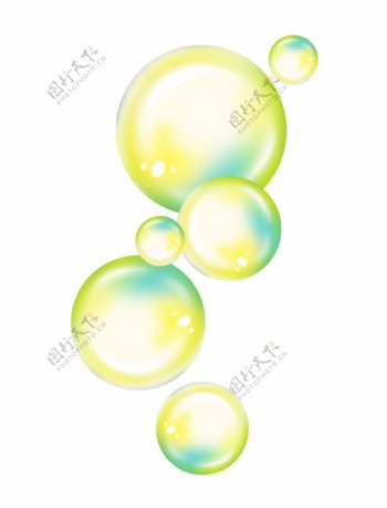 彩色气泡肥皂泡插画
