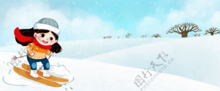 冬令营滑雪banner下载