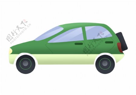 卡通绿色交通玩具汽车