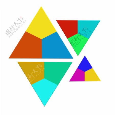 拼图三角素材元素